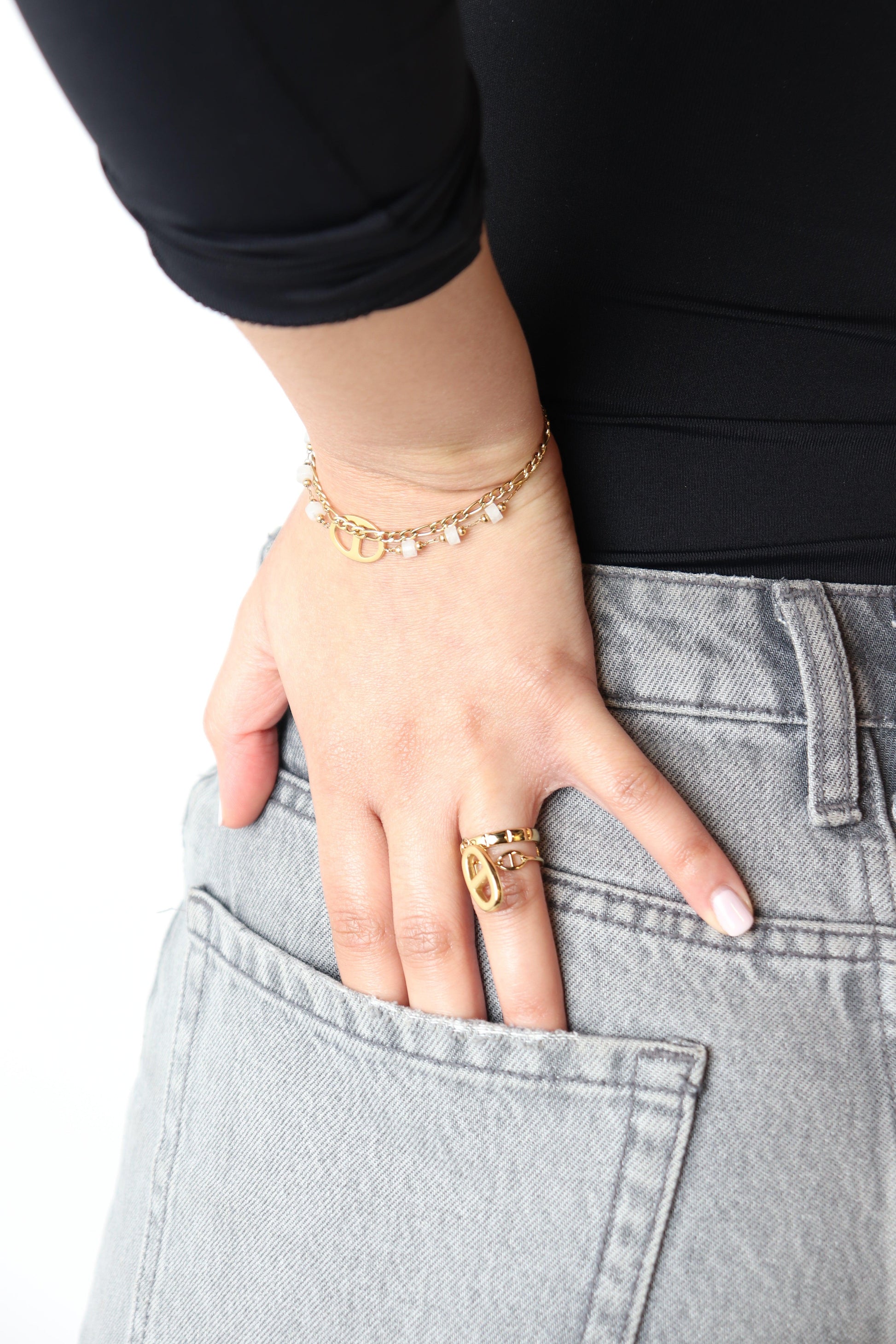 BAGUE REINA - ACIER INOXYDABLE - Maison Rin