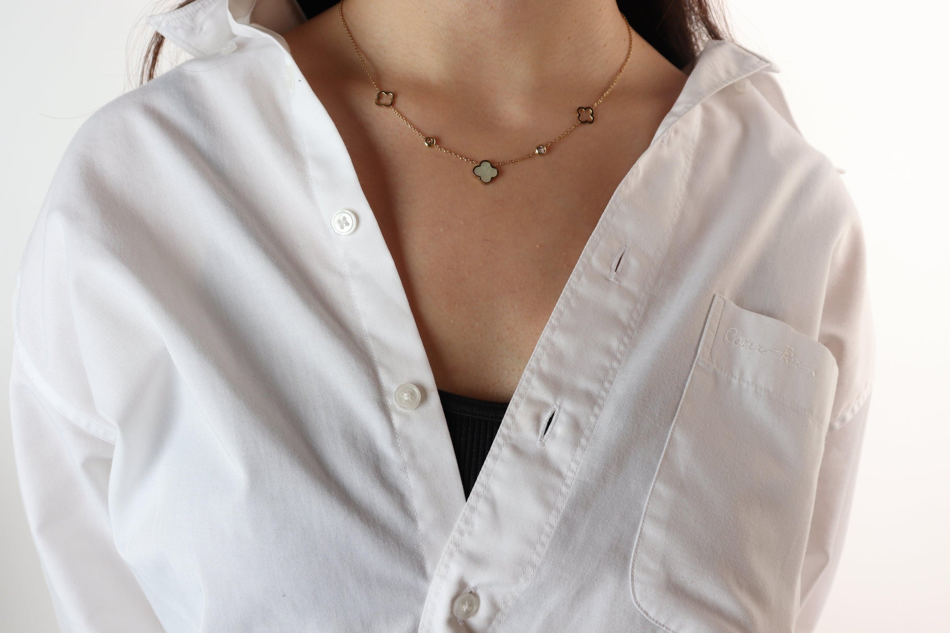 COLLIER FLORA - ACIER INOXYDABLE - Maison Rin