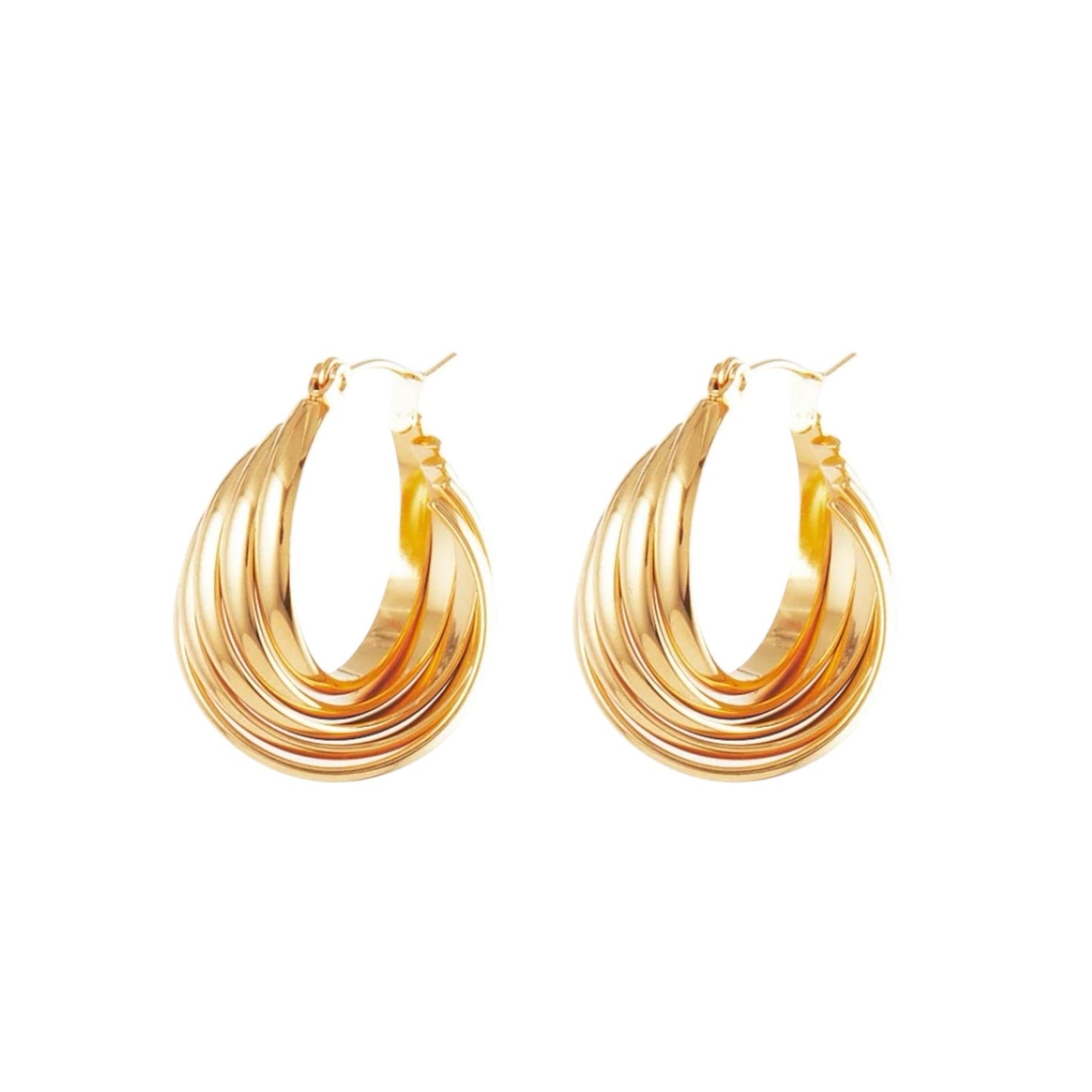 CREOLE CREPUSCULE DORÉ - PLAQUÉ OR 18K - Maison Rin