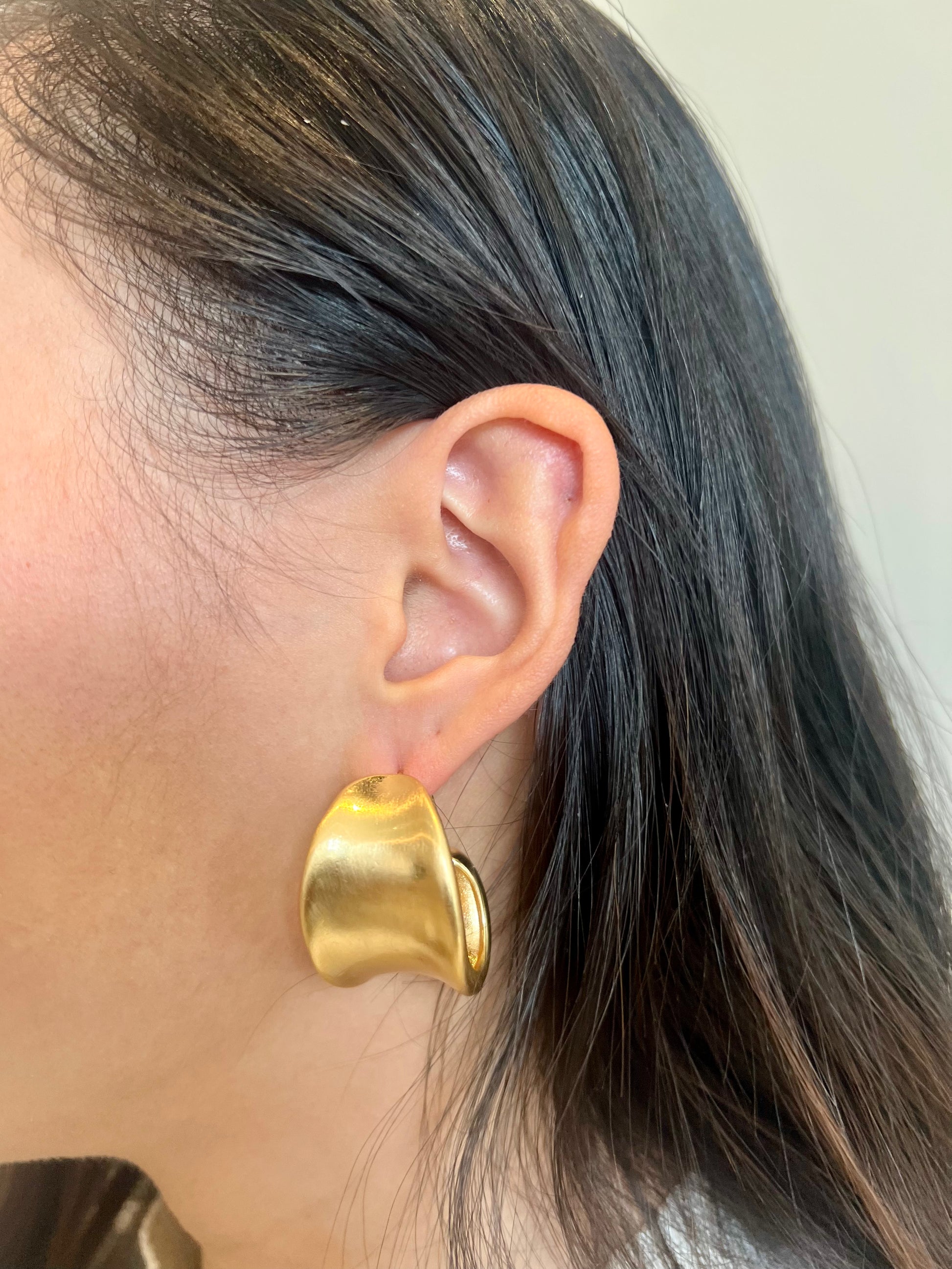 CREOLE GOUTTES CELESTES - PLAQUÉ OR 18K - Maison Rin